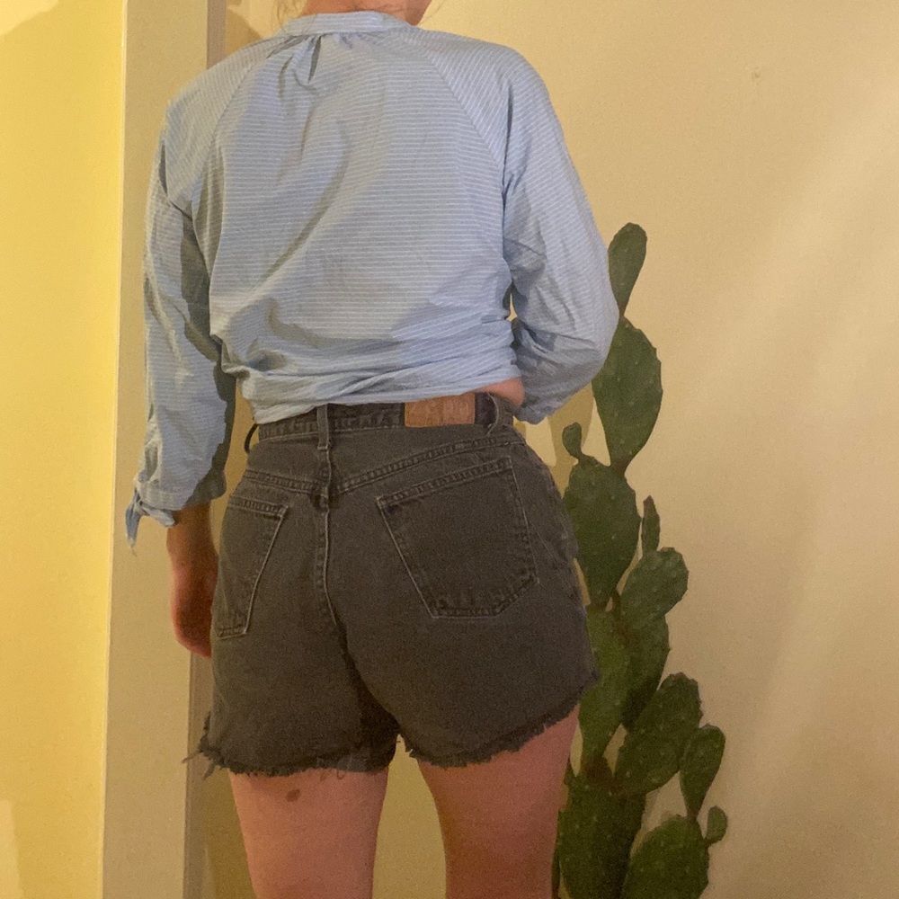 Vintage Black High Waisted Jean Shorts